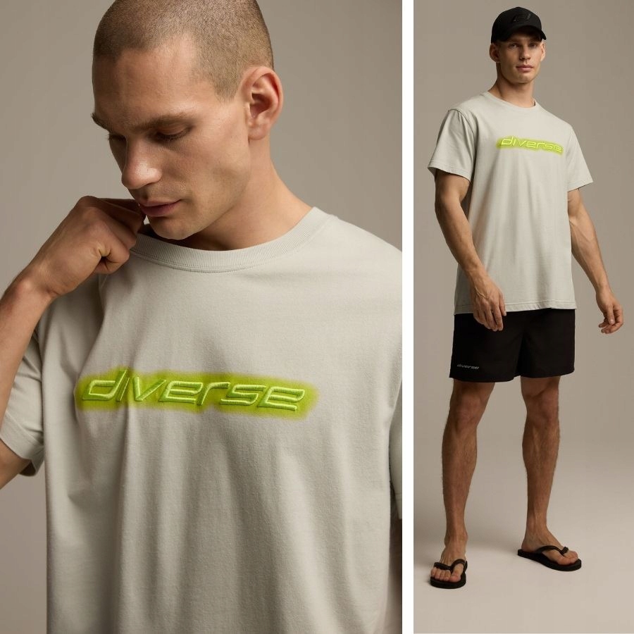 KOSZULKA MĘSKA DIVERSE T-SHIRT PODKOSZULEK BLUZKA SPORTOWA NA CO DZIEŃ