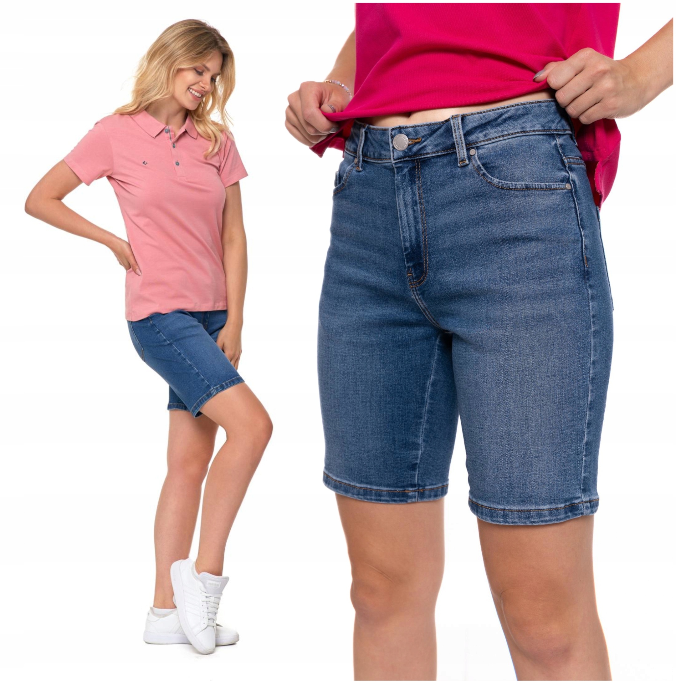 SZORTY wygodne Spodenki NIEBIESKI jeans - XL