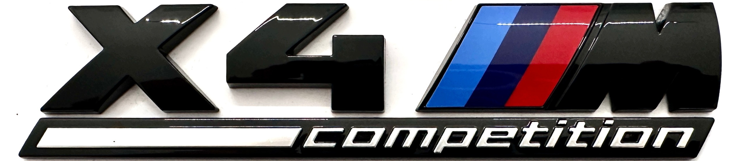 Bmw F98 X4M X4 M Competition emblém logo znak nápis čierny