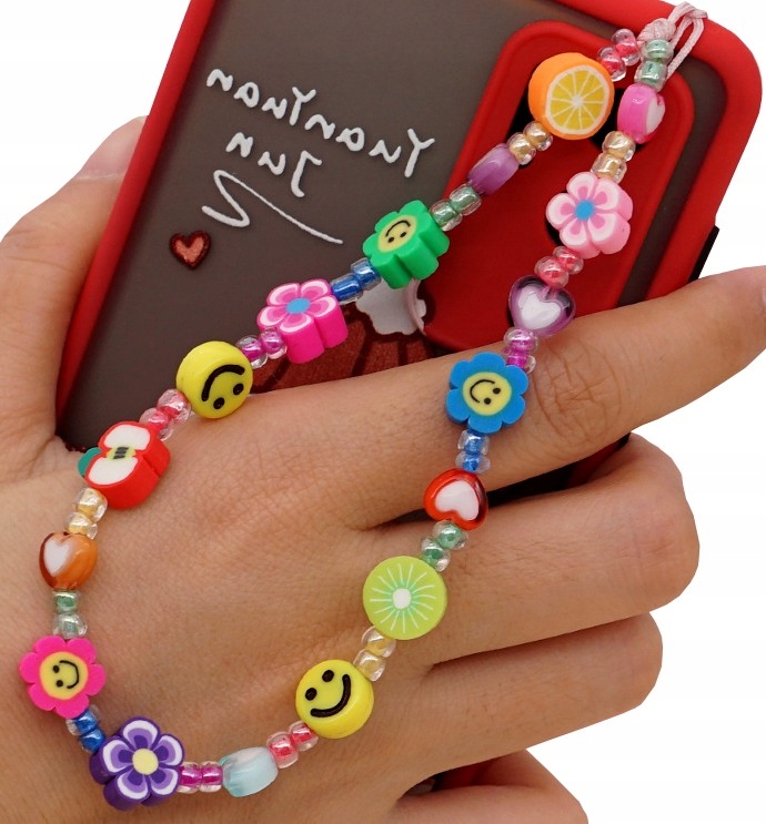 

Smycz Zawieszka do telefonu koraliki perły brelok