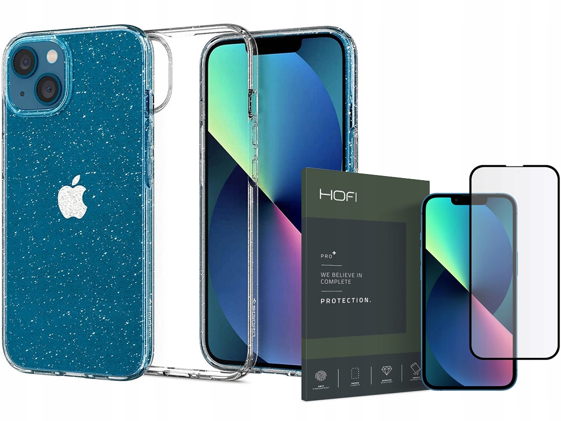 

2-PAK Spigen Brokatowe Etui Do Iphone 13 Szkło
