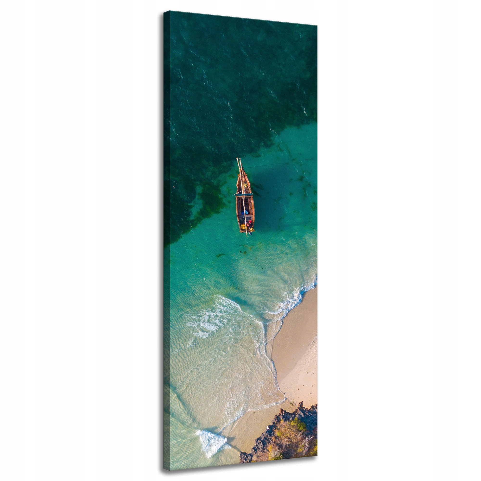 Obraz na plátně Voda Pláž Příroda Loď Teplo 40x120 cm Ideální jako dárek