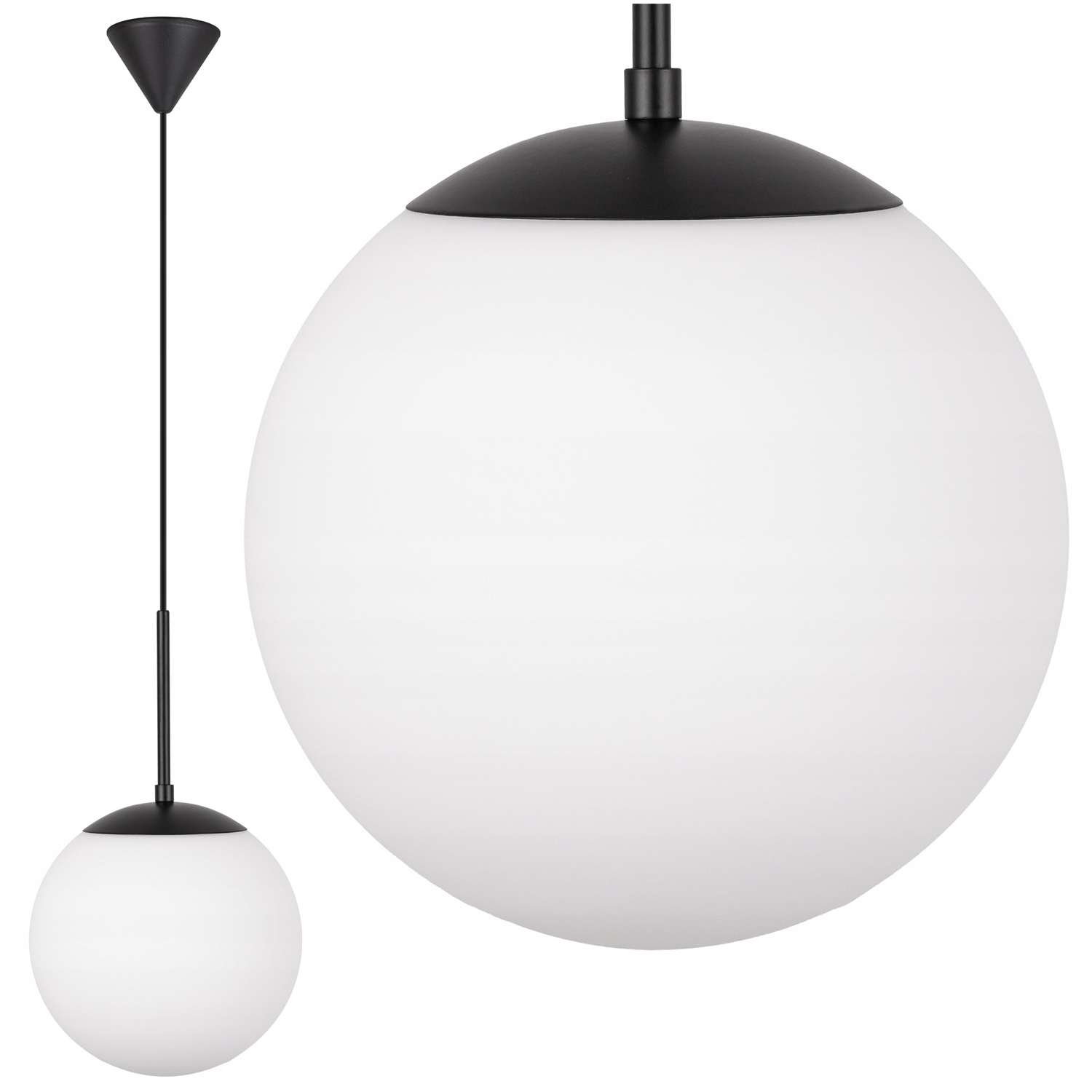 Závěsné stropní svítidlo E27 Kula bílá černá Led Skleněná lustrová lampa do pokoje