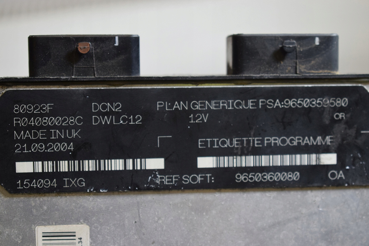 computer bedienteil CITROEN 9650360080 9650359580
