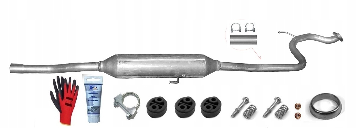 Toyota Yaris 1.3 (2005-2012) Střední Tlumič Tlumič bonus