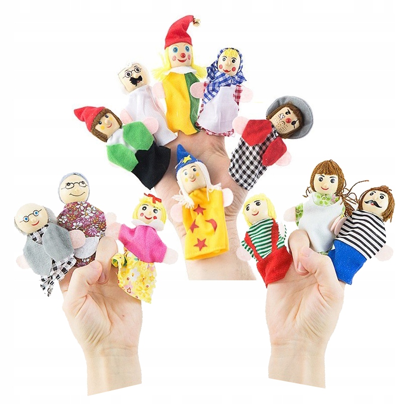 

Teatrzyk drewniane pacynki kukiełki zestaw