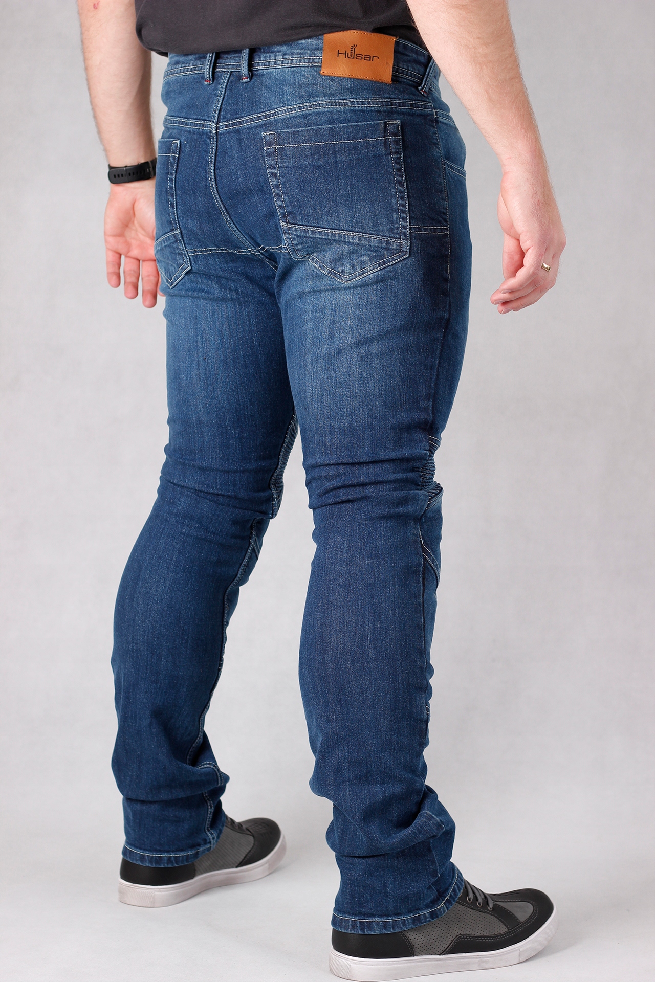 JEANSY MOTOCYKLOWE spodnie HUSAR FALCON + SAS TEC Model Falcon blue