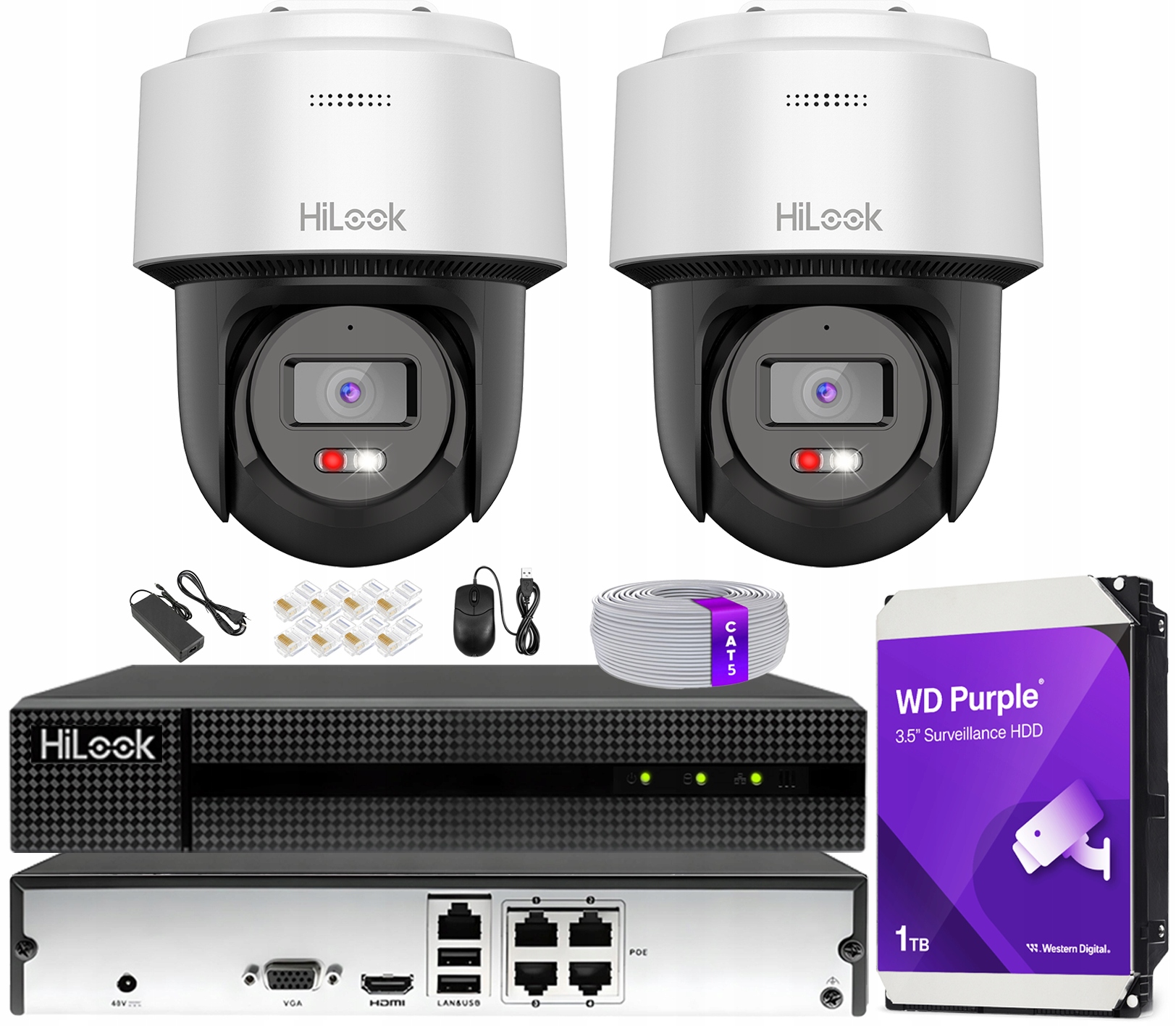 Monitorovací sada 2 kamery 4Mpx Autotracking Audio Aplikace Detekce PoE