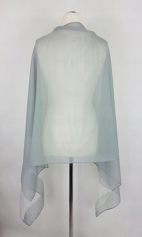 129 Elegancki SZAL na sukienkę SZARY Materiał dominujący inny