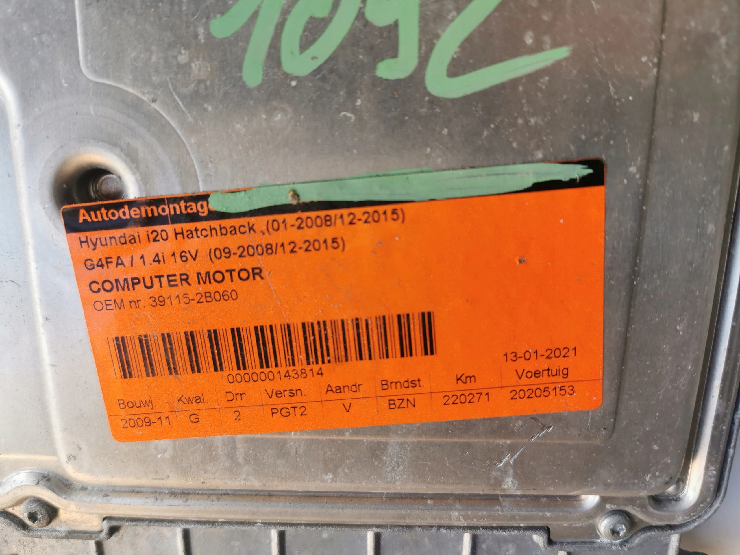 HYUNDAI I20 1.4B 39115-2B060 9030933506KE computer