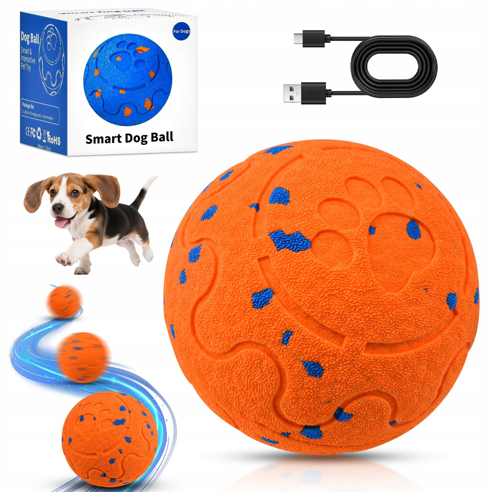 Levně Yomozem Interaktivní inteligentní Míček pro střední psy Etpu 3 režimy