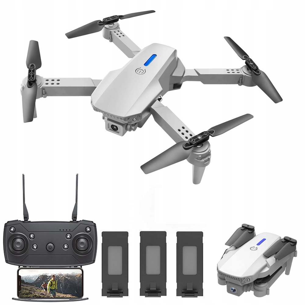Dron 4K Combo 1800MAH Duální Kamerový Ovladač LS-E525, Skládací, Premium