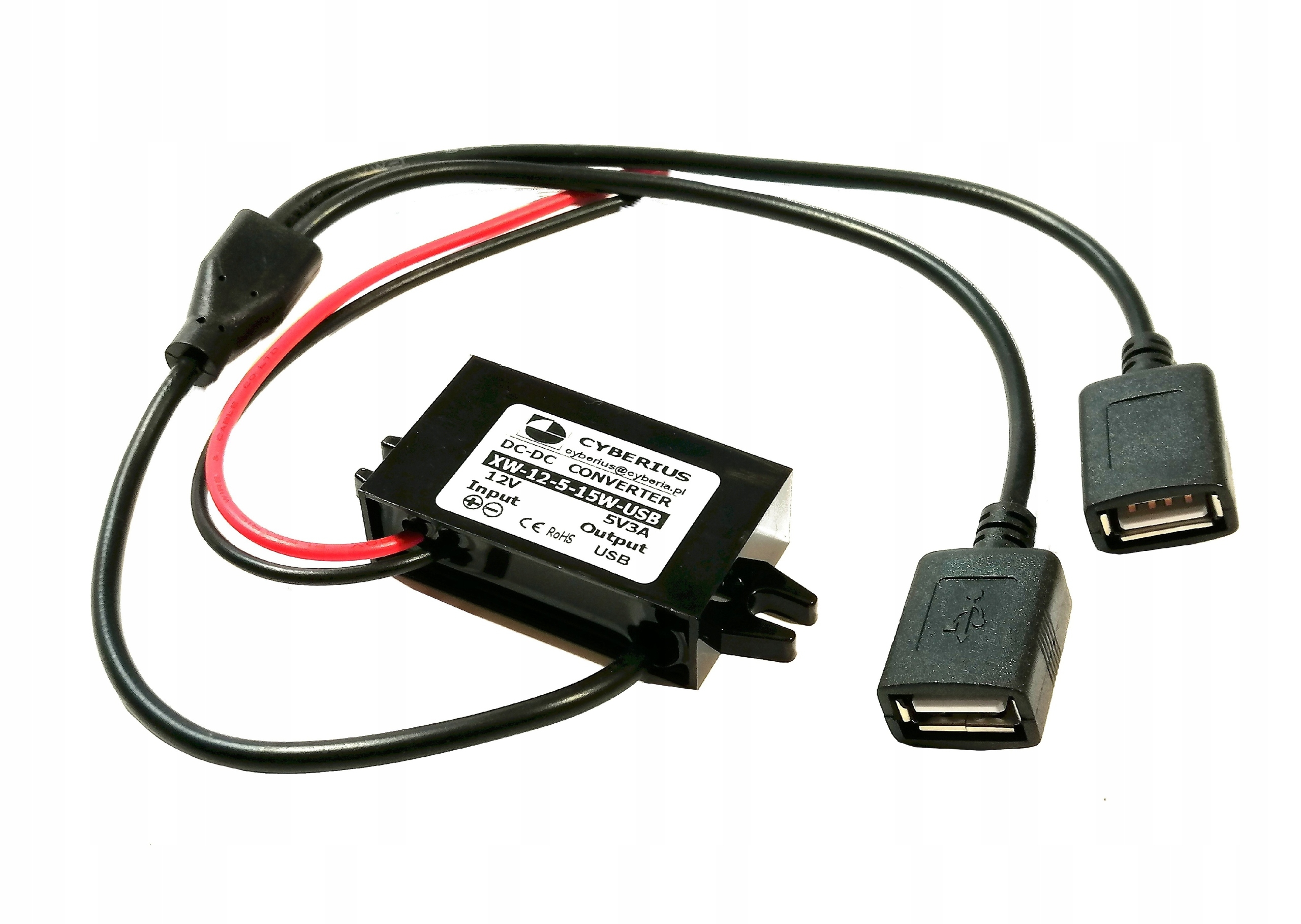 

ładowarka samochodowa przetwornica 2x5V/3A Usb