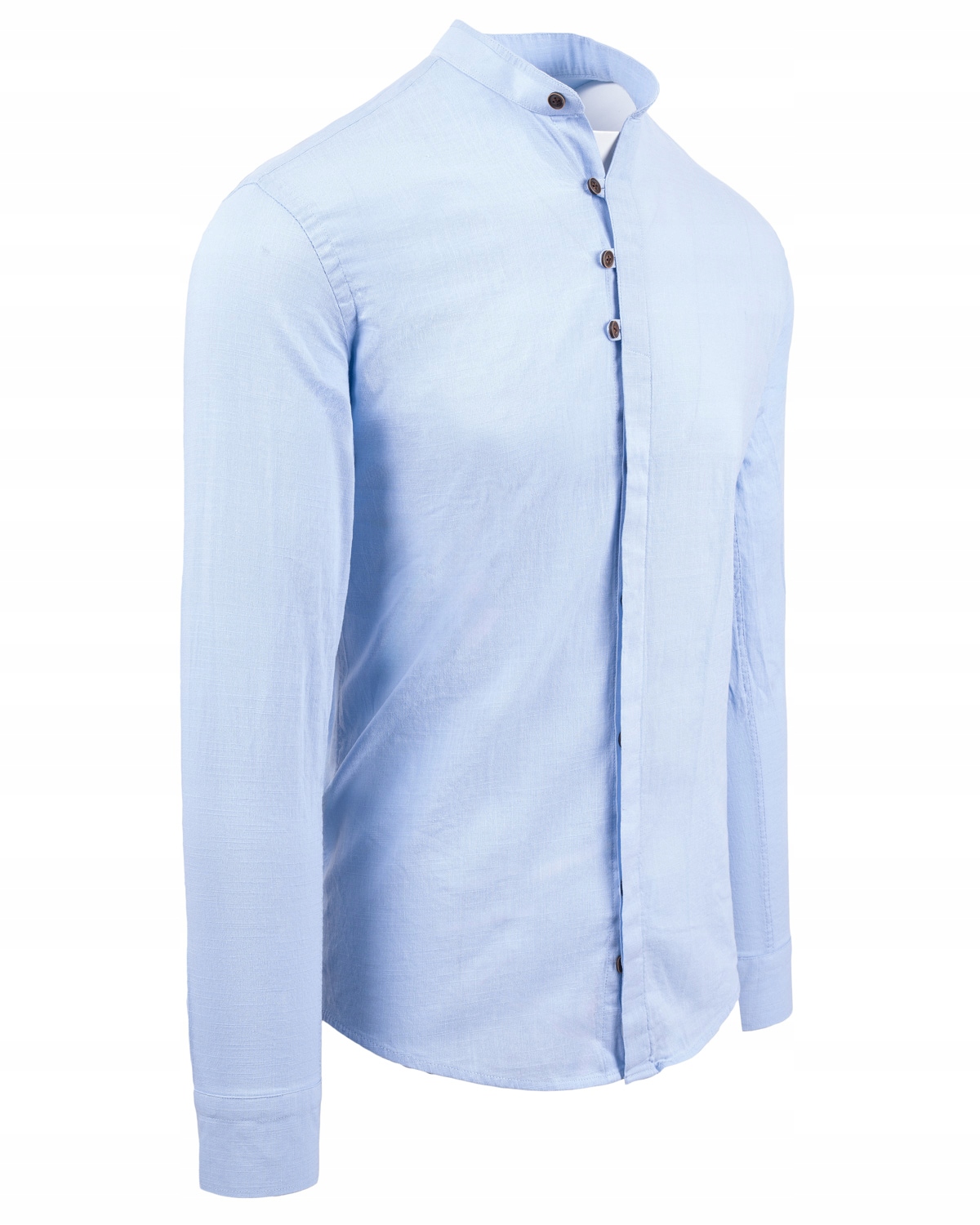 Koszula męska slim fit ze stójką niebieska - XXL Rozmiar XXL