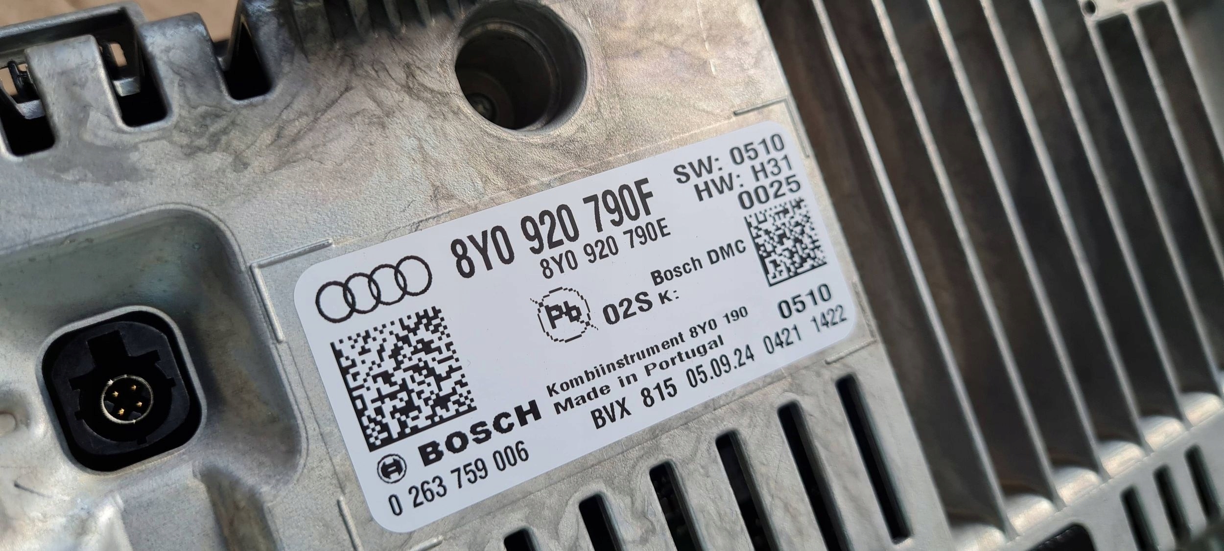 S3 8Y A3 LIFT dials clock dials VIRTUAL 6806KM 2.0 TFSI 8Y0920790F
