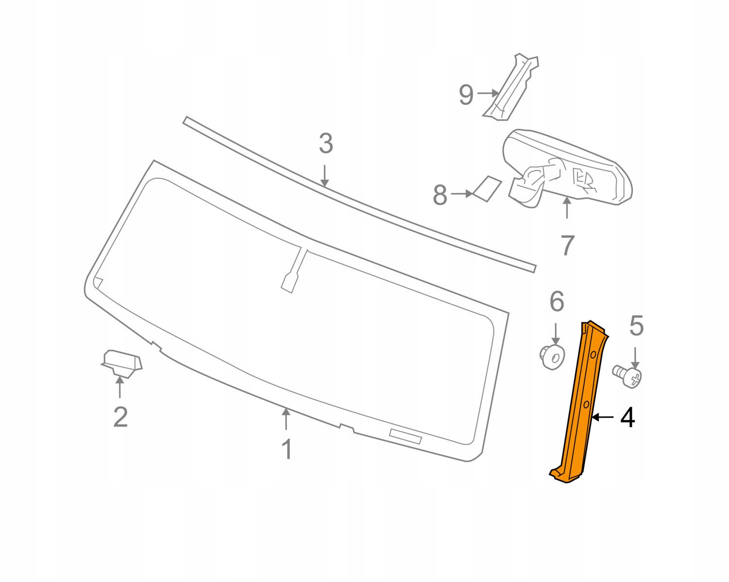 HUMMER H2 03-09R OSŁONA OBUDOWA SŁUPKA A ZEWNĘTRZNA LH ORYGINAŁ OEM Typ samochodu 4x4/SUV