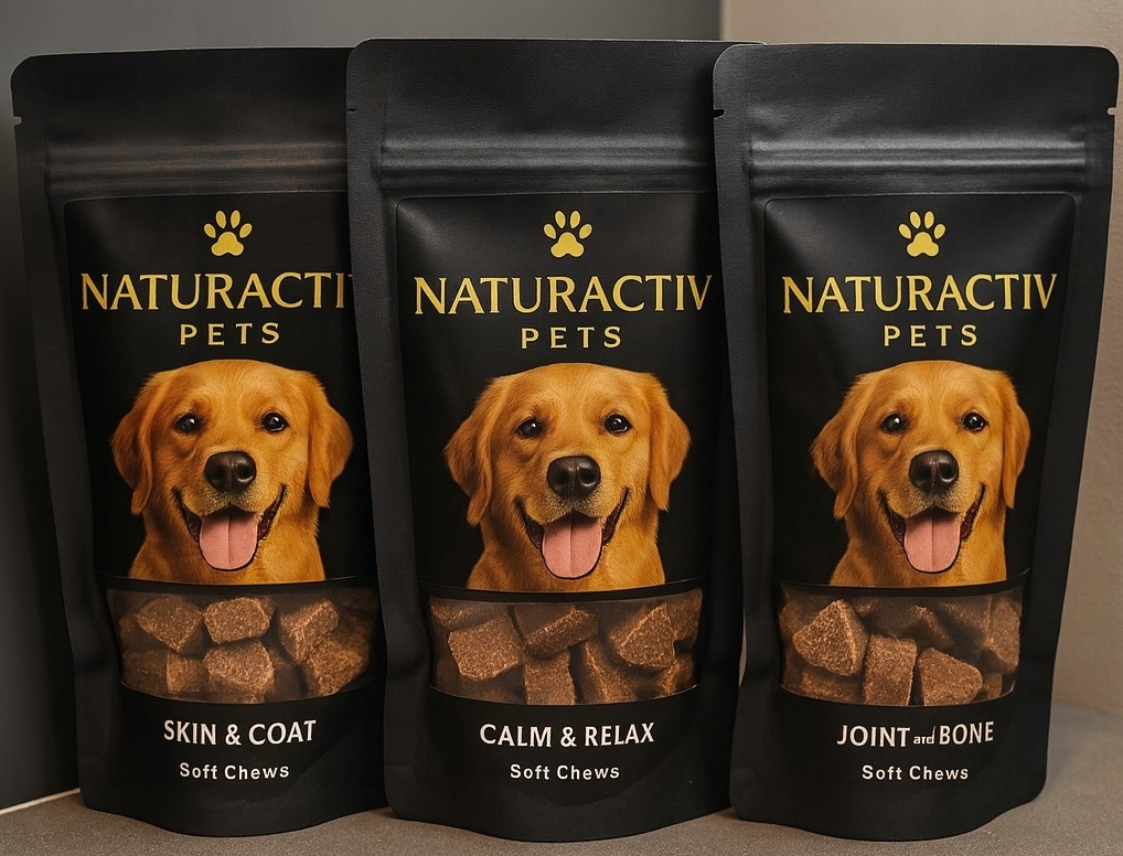 Levně Sada Měkké funkční pamlsky pro psy Kosti Klouby Kůže Srst