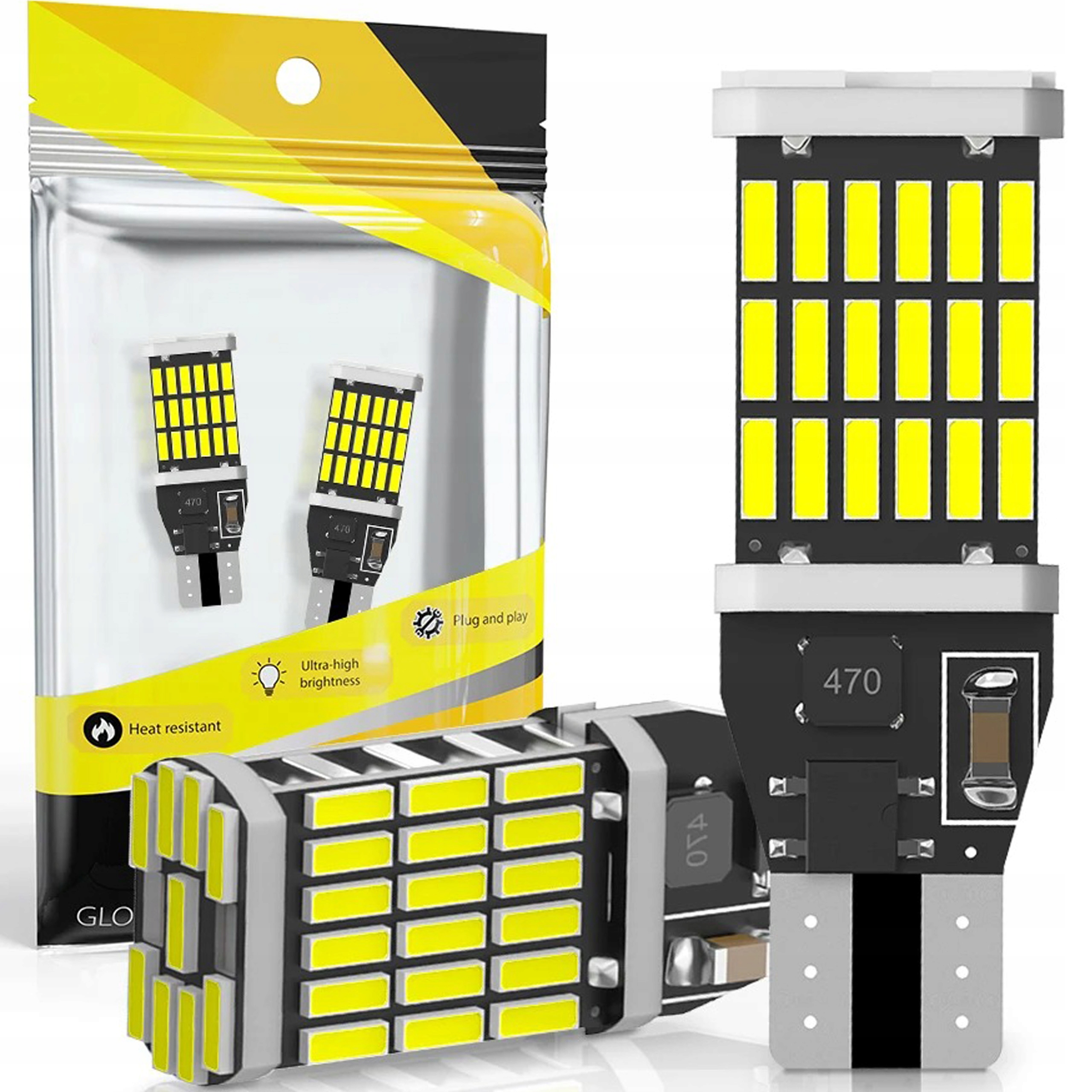 Żarówka Led W16W T15 Canbus Wsteczny 45 Led Smd Cofania Mocna Ledowa