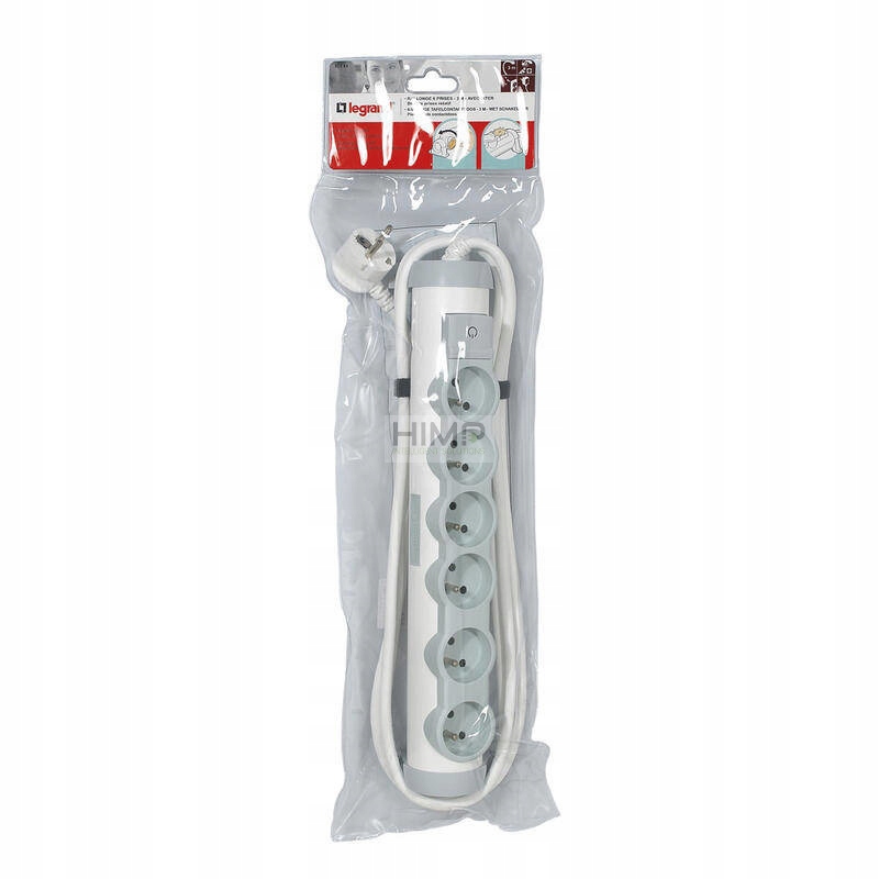 

Przedłużacz 6x2P Z z wyłącznikiem-3m Legrand 50084