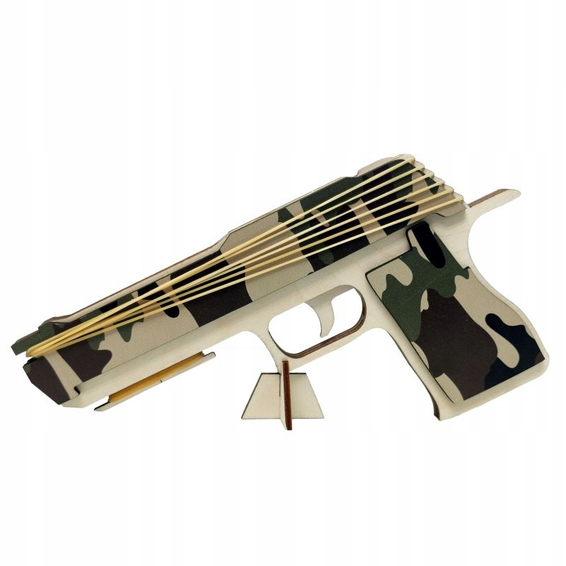 

Pistolet sklejka na gumki 6-strzał. moro ciemne