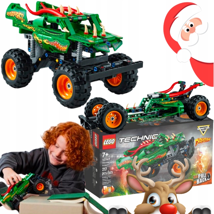 Lego Technic 2V1 Monster Jam Dragon 42149 Sada Dárek