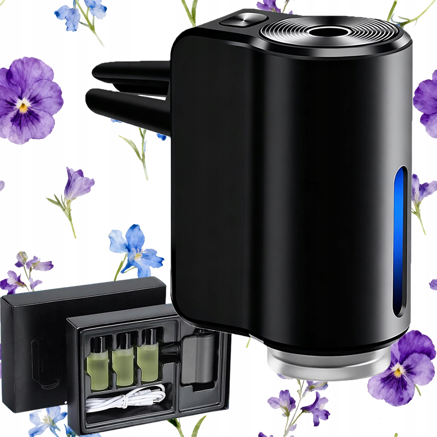 Bezprzewodowy Dyfuzor Do Samochodu Aromatyzer Led Z +3 Zapach