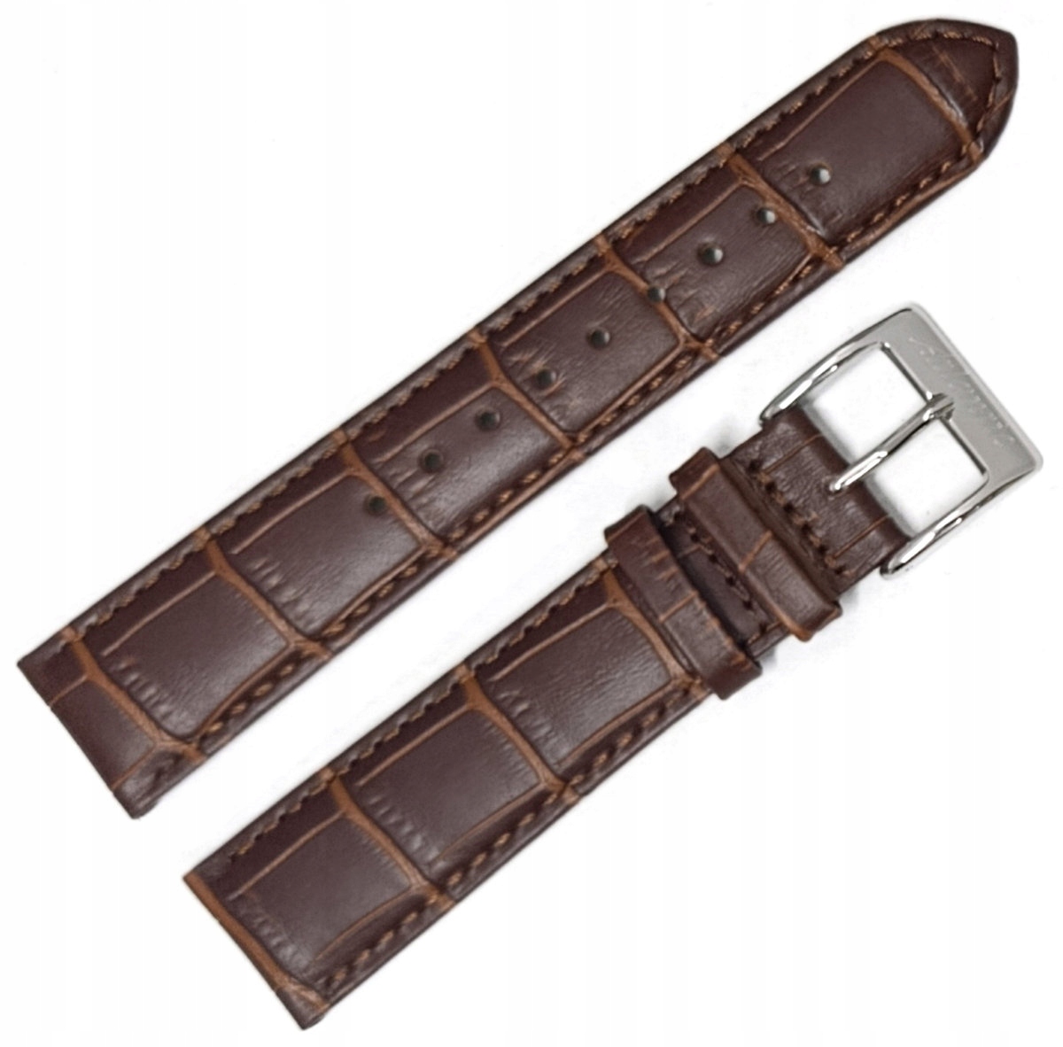 Originální Kožený Hnědý Řemínek Na Hodinky Atlantic Seabase 20 mm Krokodýl