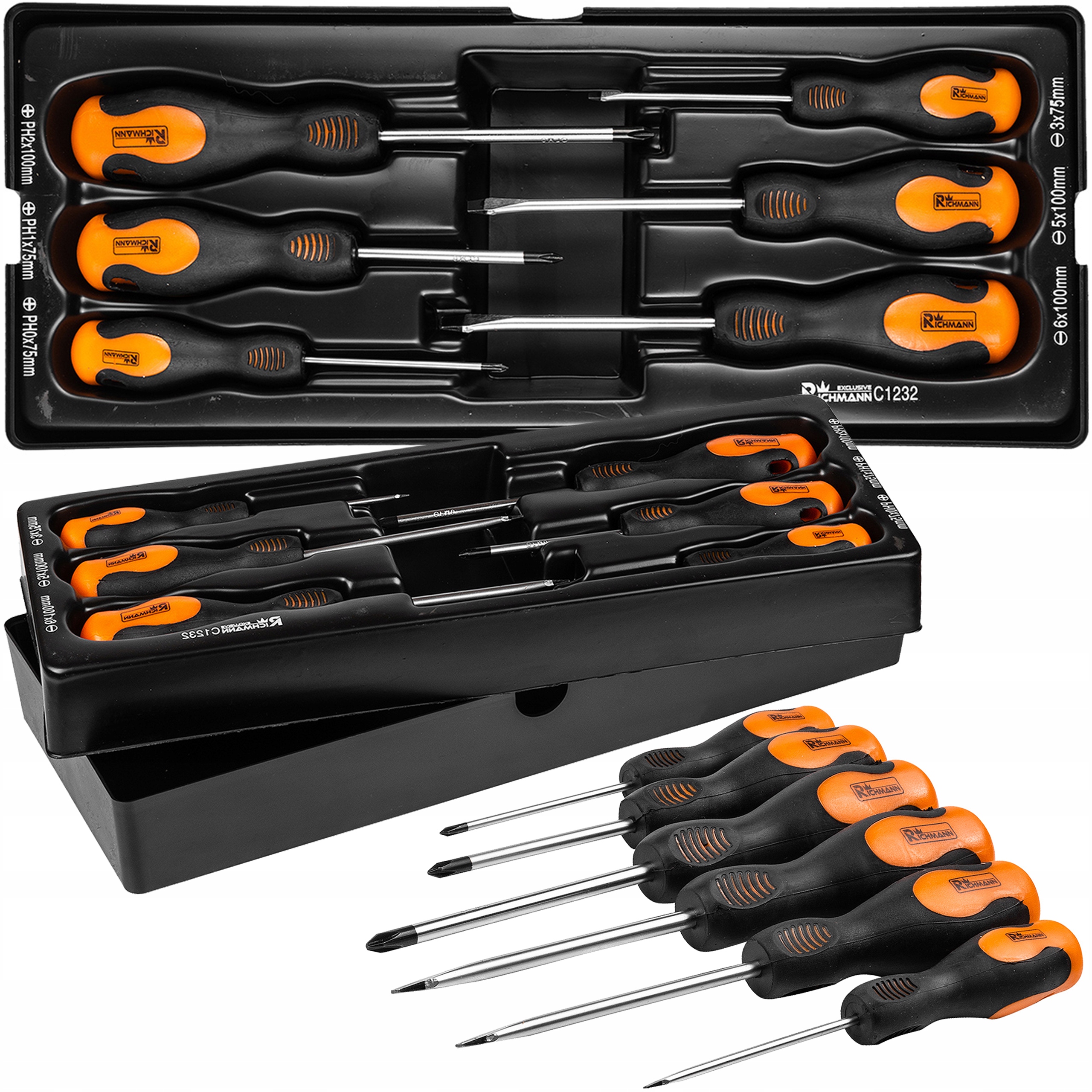 WKŁAD WKRĘTAKI PŁASKIE KRZYŻOWE 6 ELEMENTÓW