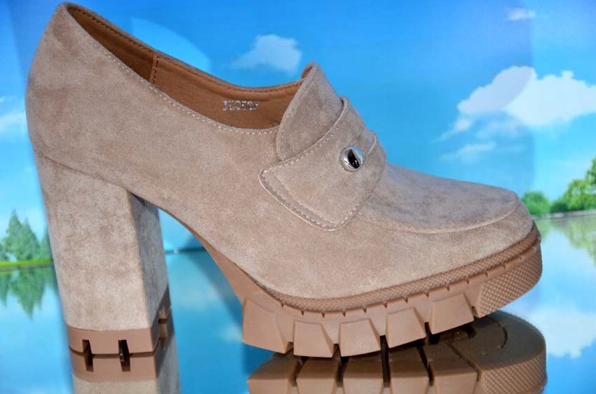 MEGA CUDNE MOKASYNY CZÓŁENKA ORGINAŁ CASUAL BUTY ITALY STYL BOTKI PLATFORMA Rozmiar 41 1/3