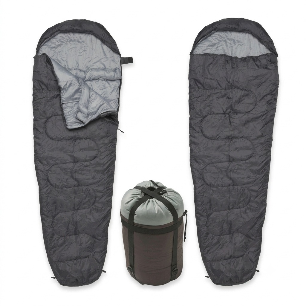 Spací pytel mumie Rocktrail teplý pro kempování 76 cm x 220 cm