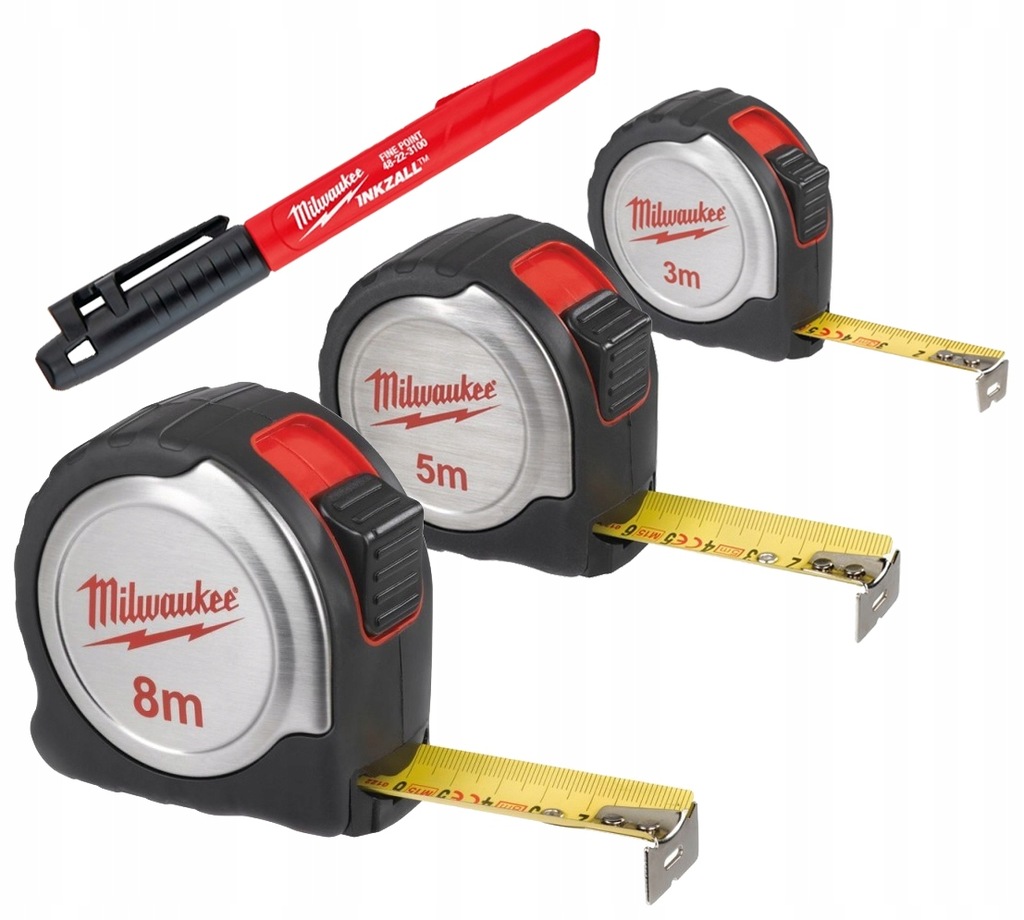 

Zestaw miarek Milwaukee 3m 5m 8m marker