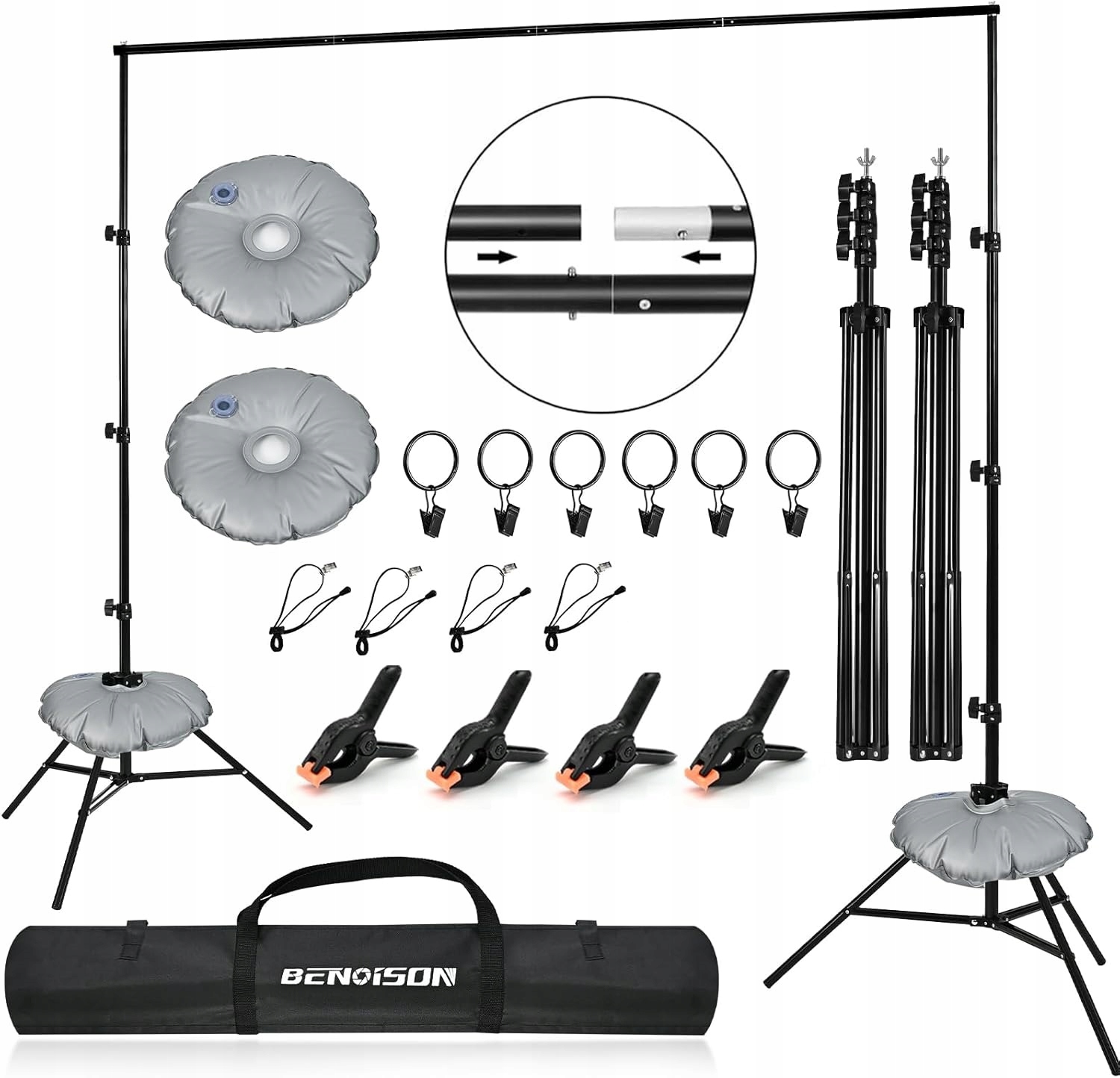 Statyw Fotograficzny Do Tła Benoison 200X300 CM Akcesoria