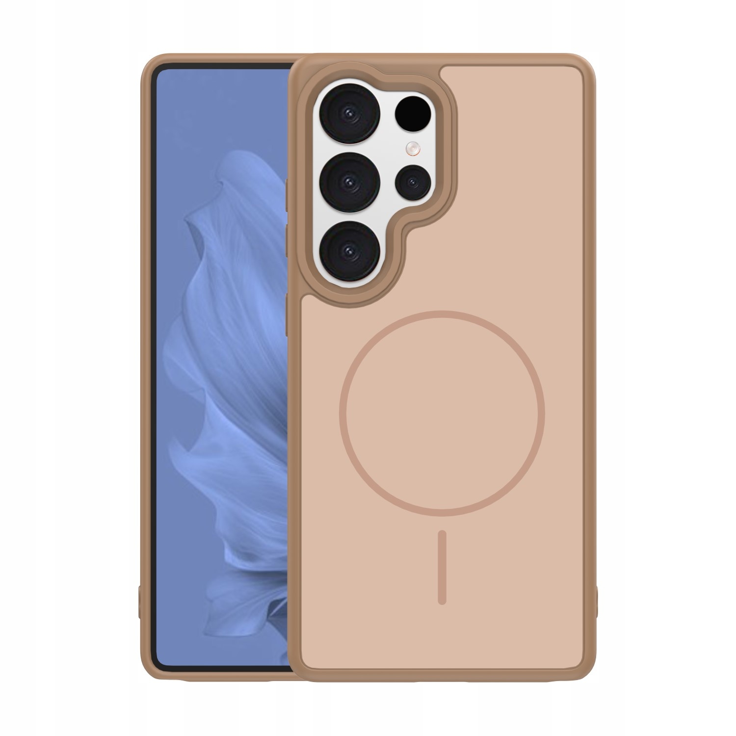 Nakładka Frame Thin Mag do Samsung Galaxy S26 Ultra brązowa Tfo