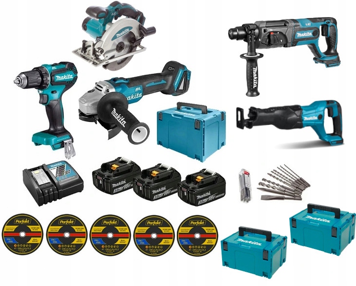 

Makita Zestaw Combo 5 Urządzeń 3x Aku 18V 3.0ah