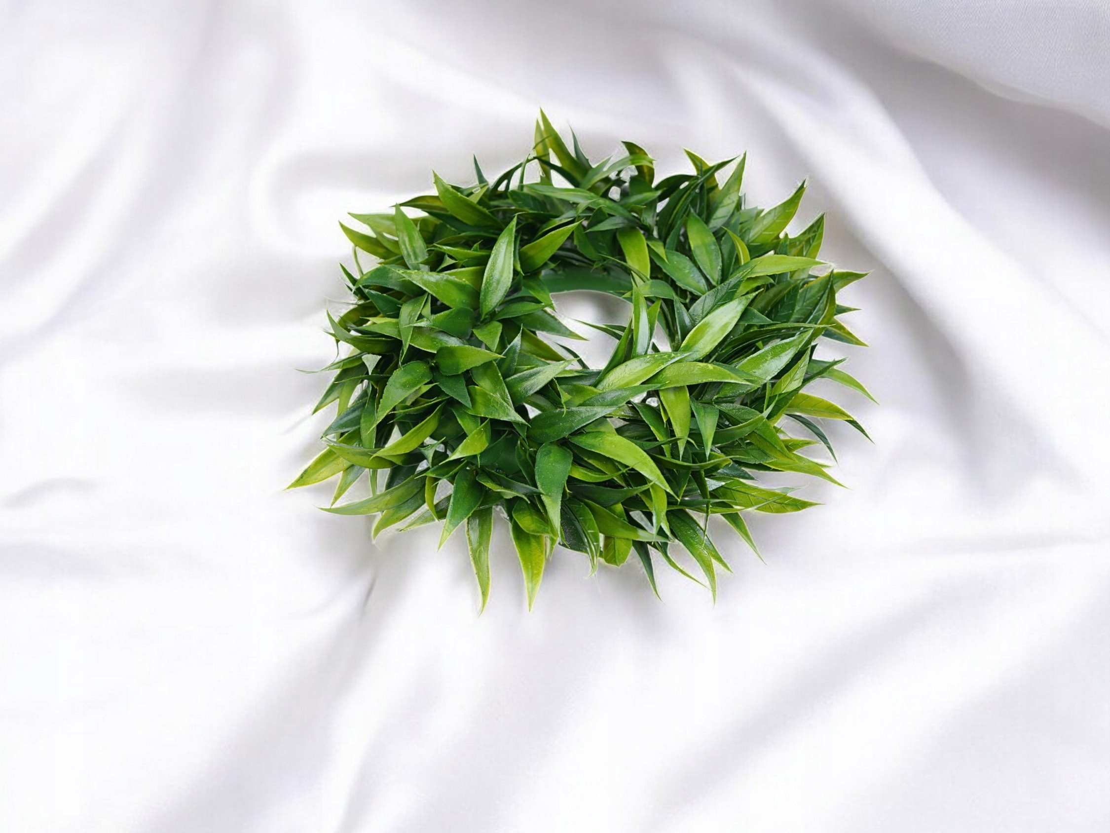 WIANEK RUSKUS GĘSTY DO POWIESZENIA NA DRZWI 35 cm SZTUCZNE LIŚCIE KWIATY Typ inny