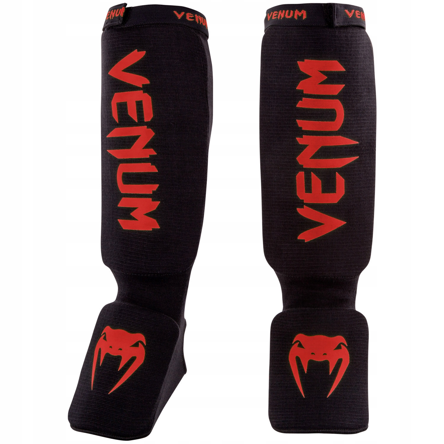 Venum ochraniacze piszczeli Mma Muya Thai czarno czerwone XL