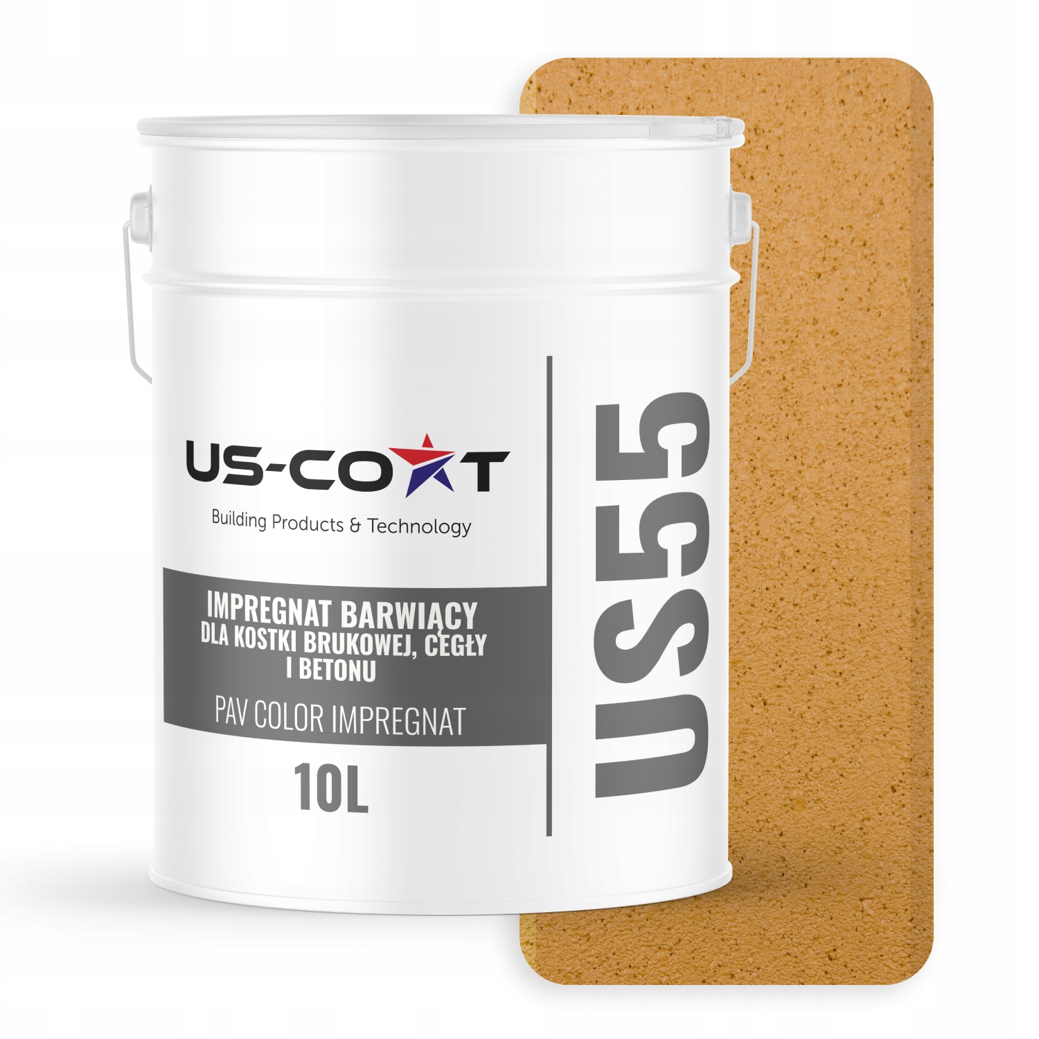Barvící Impregnát Pro Dlažební Kostky Betonu, Medová Barva, Písková, 10 L