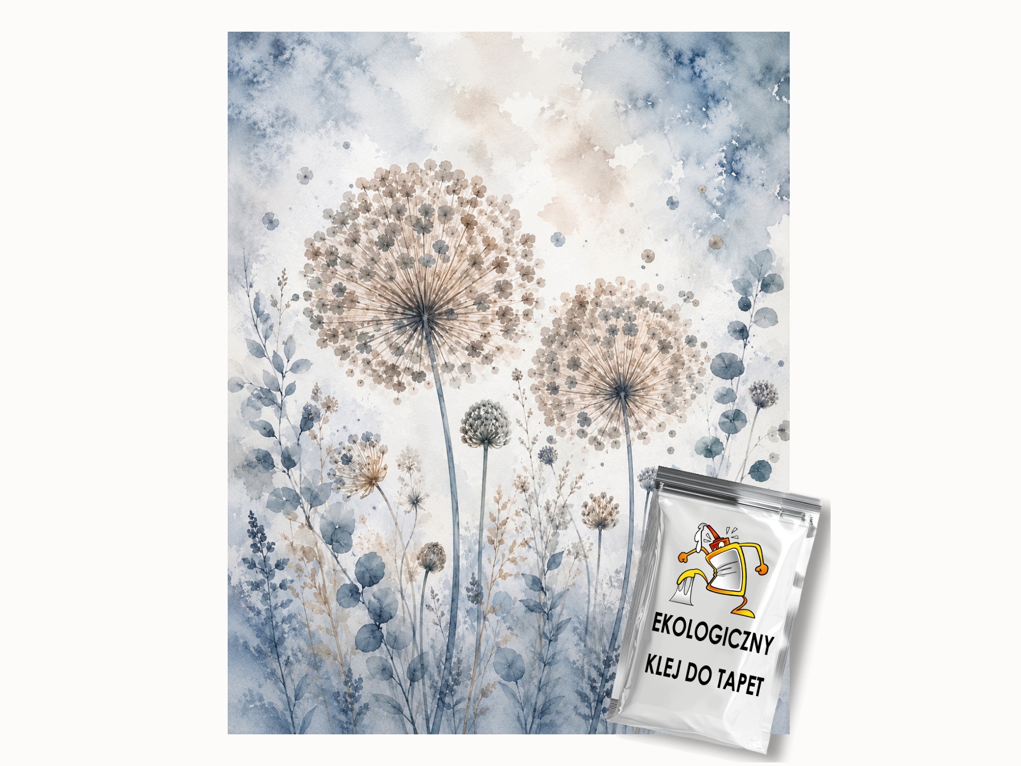 Fototapeta Vertikální Flizelina Louka Květy Česnek Eukalyptus 200x250 155g