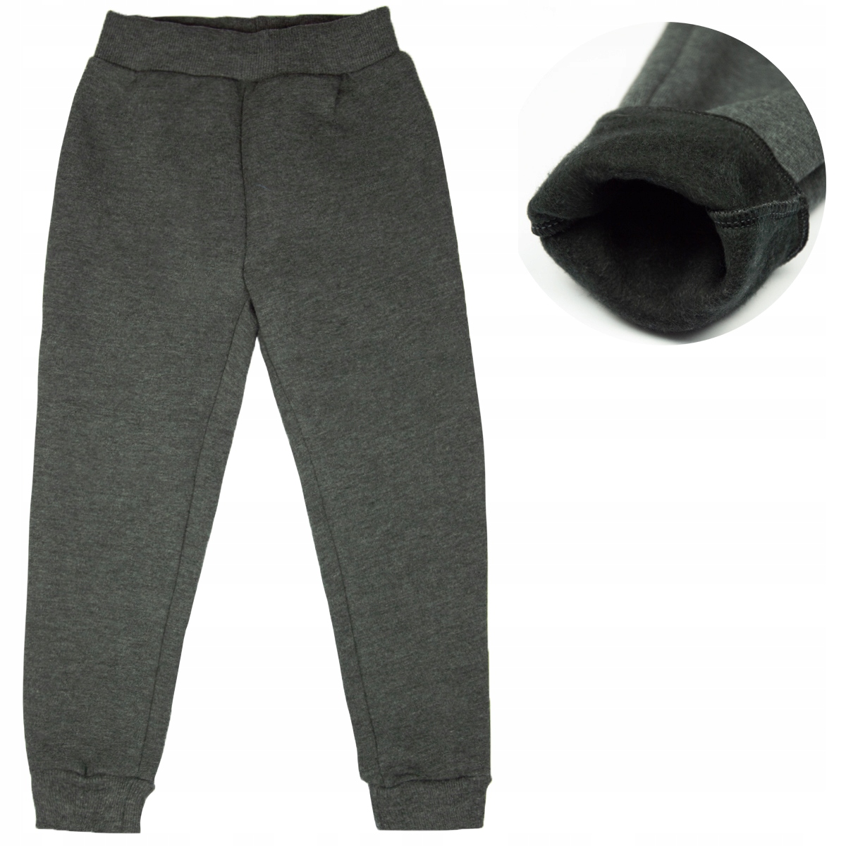 

Grube Spodnie Ocieplane grafit 92 z meszkiem