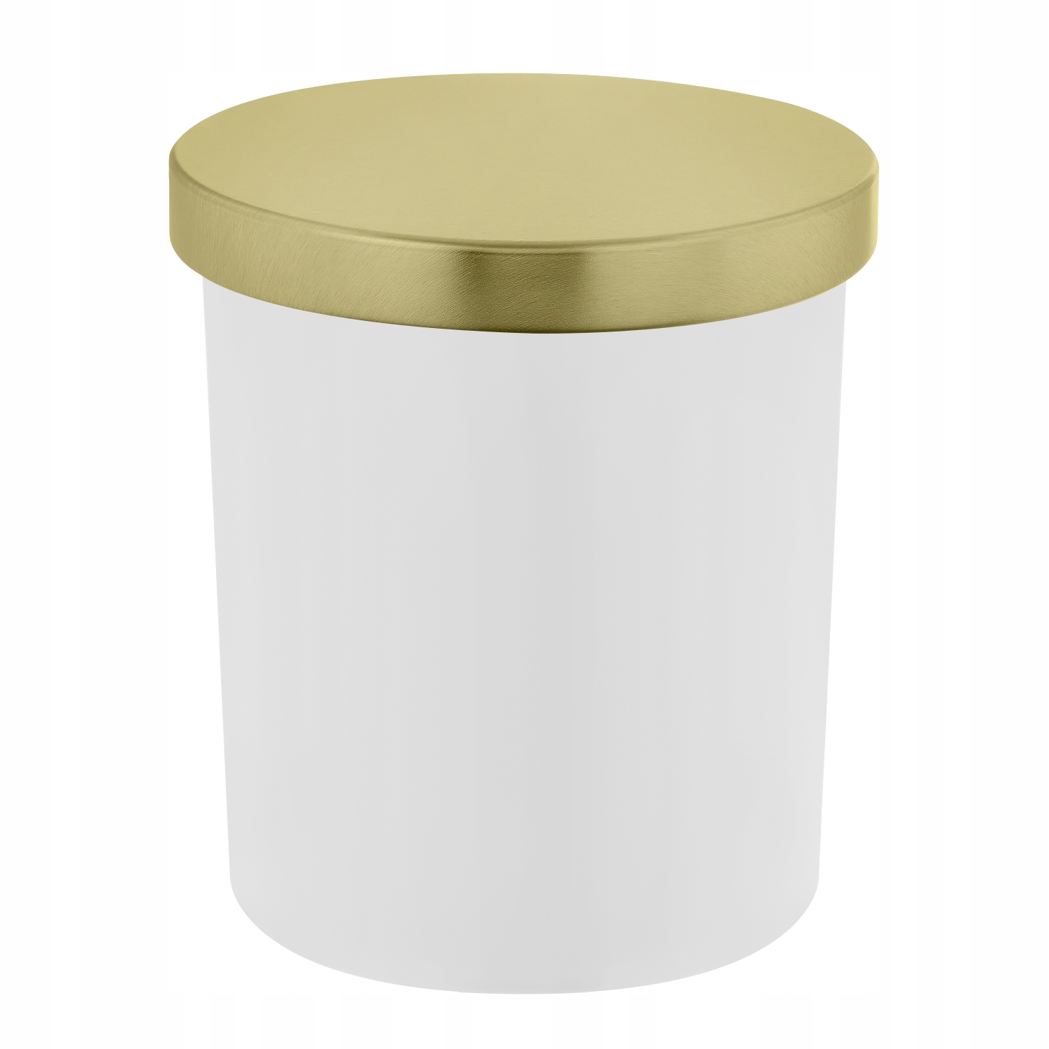 Sklenička na svíčky matná bílá 300 ml se zlatým víčkem 72 kusů