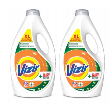 Zestaw Vizir Fairy Effect Płyn do prania kolorowych tkanin, 50 prań x2