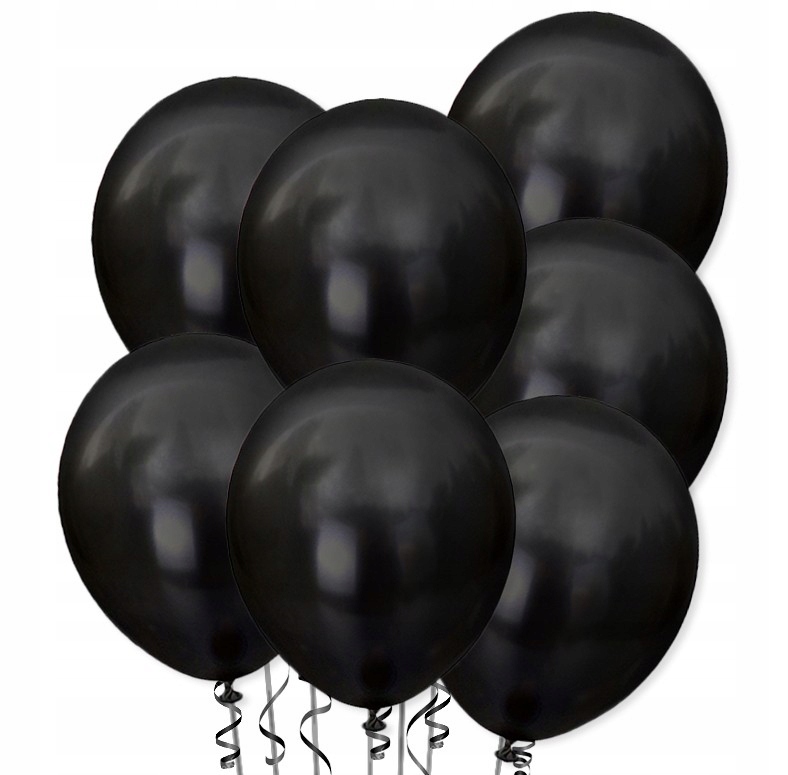 

Balony Czarne 30cm Perłowe 10szt na ślub urodziny