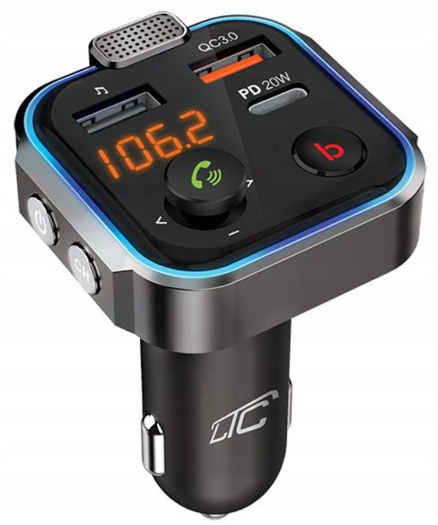 Transmiter FM Bluetooth szybka ładowarka QC USB PD Kod producenta LXTR227
