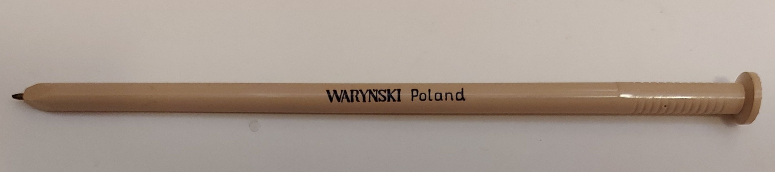 Długopis. Gwóźdź. Waryński POLAND. PRL