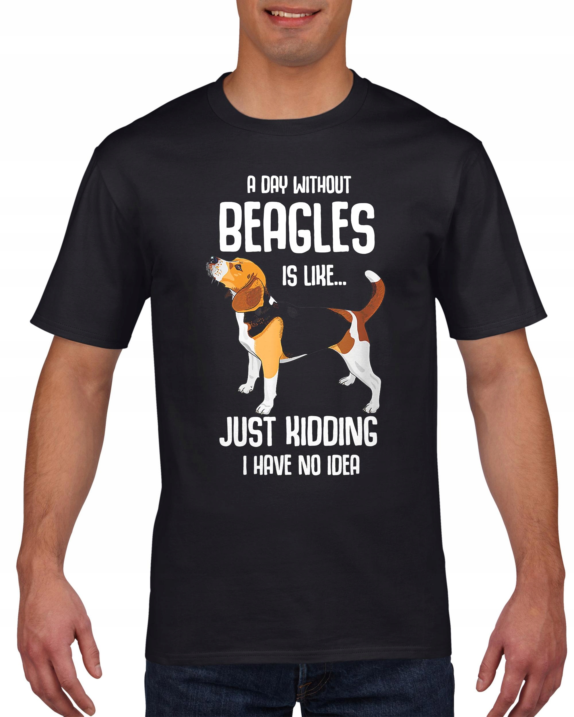 

Koszulka męska Dzień Bez Beagla Pies Beagle XXL