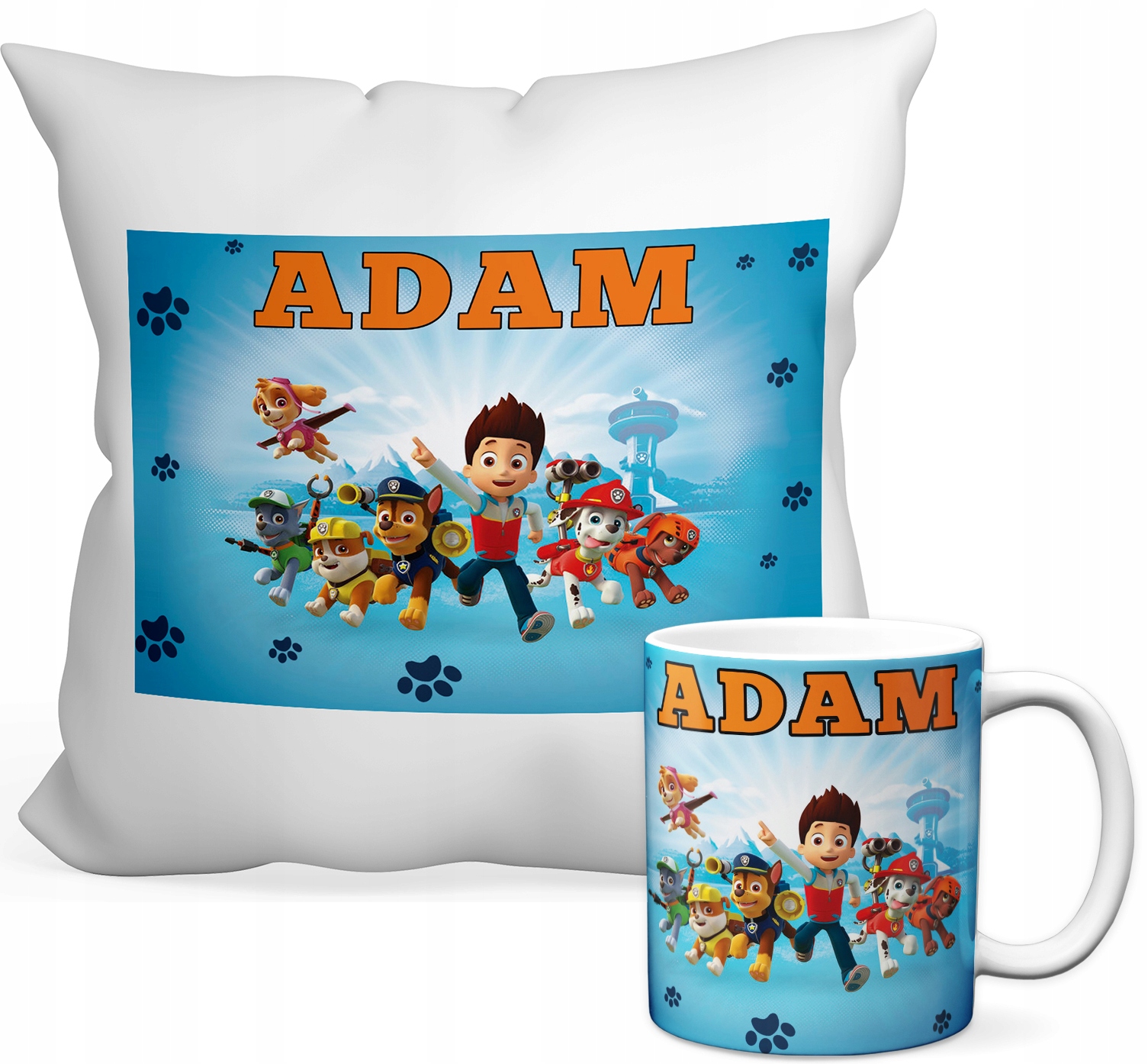 

Psi Patrol Zestaw Kubek 330 +poduszka+dowolne Imię