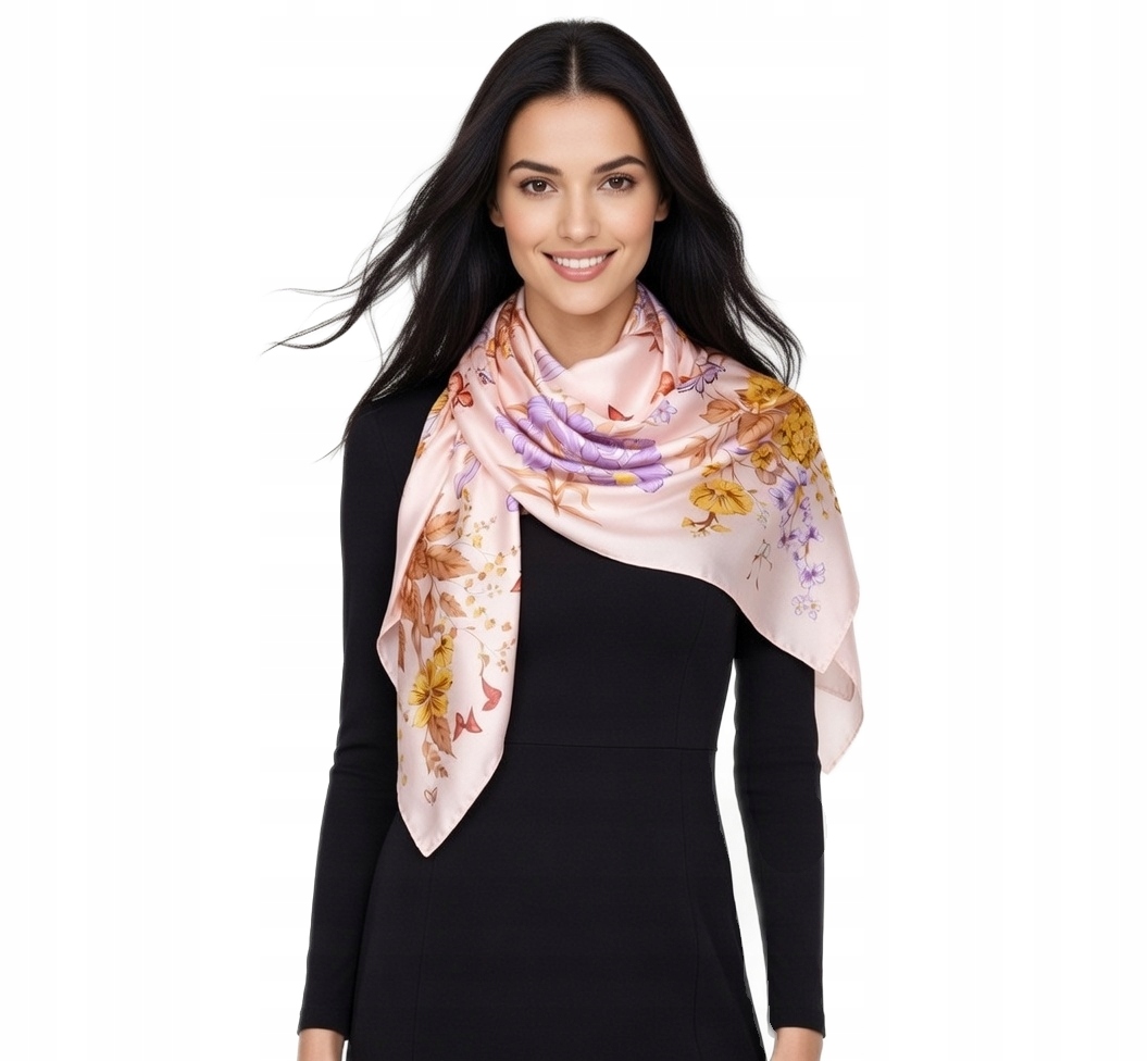 Hedvábný Šátek 100% Přírodní Hedvábí, Morušový, Prémiová Kvalita