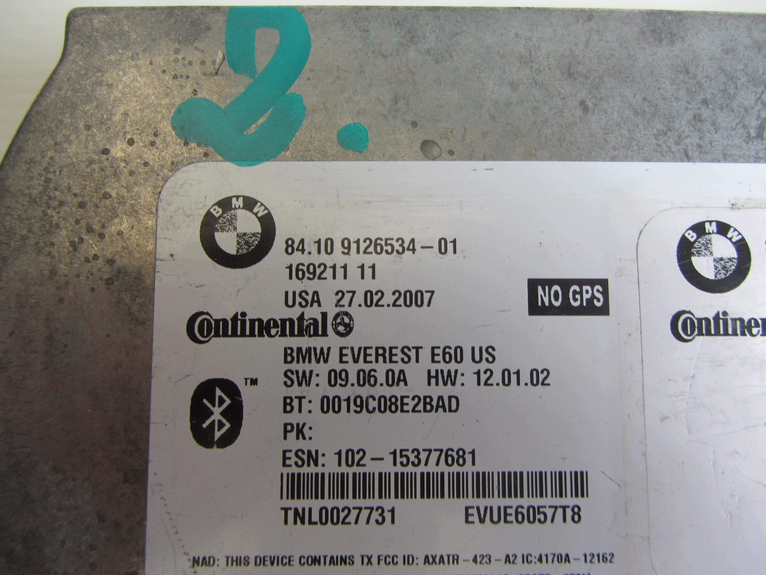 BMW 6 E63 GSM E64 modulo TELEMATIC 9126534 BLUETOOTH centralina 84109126534