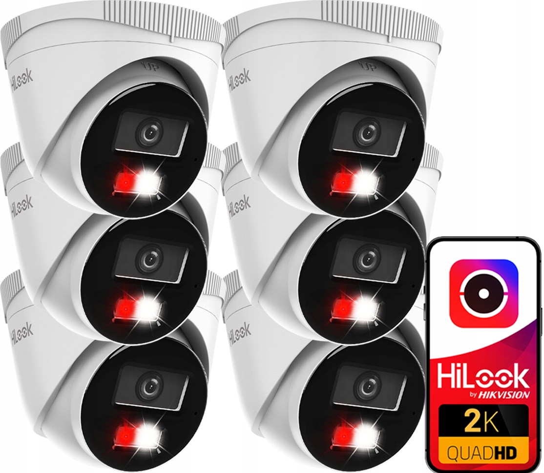 Sada 6 Ip kamier 4MPx PoE Hilook By Hikvision IPCAM-T4-30DL Vonkajšia