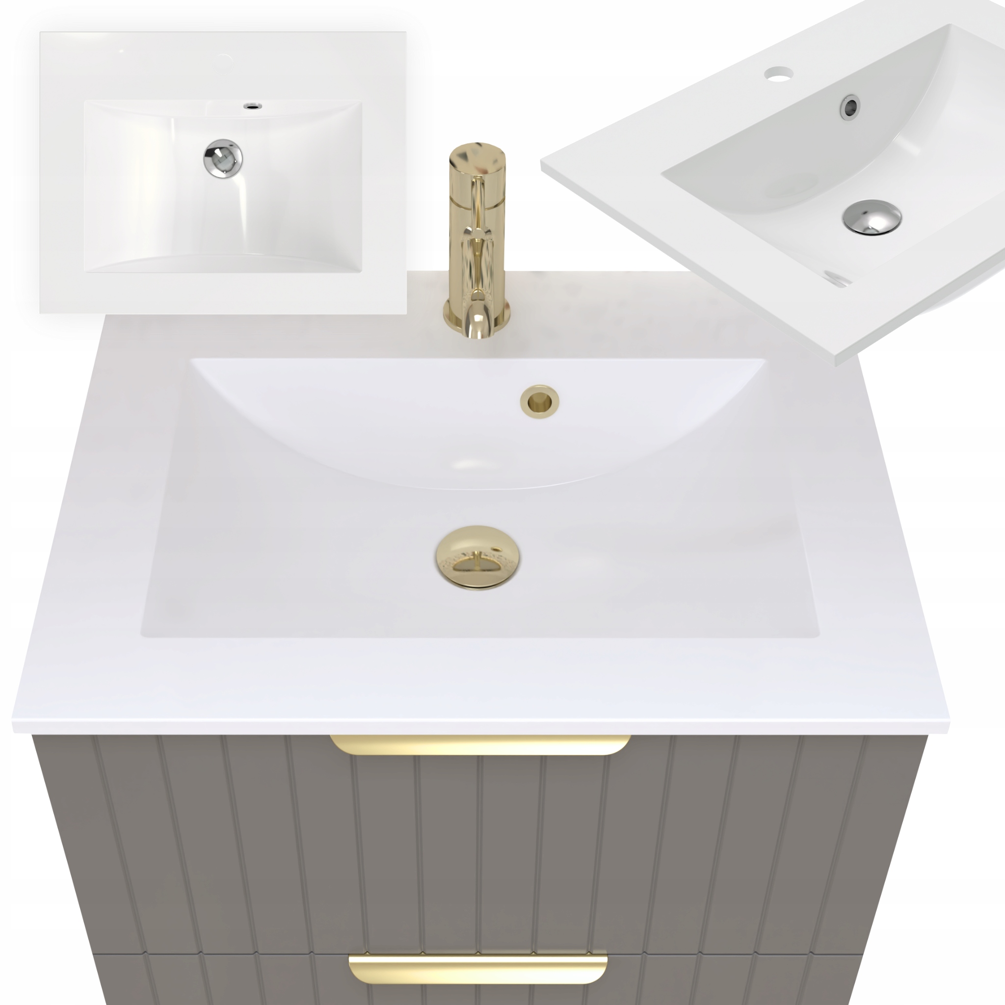 Umývadlo 60 Konglomerat Biela Kúpeľňová Malá Dolomitová Otvorová